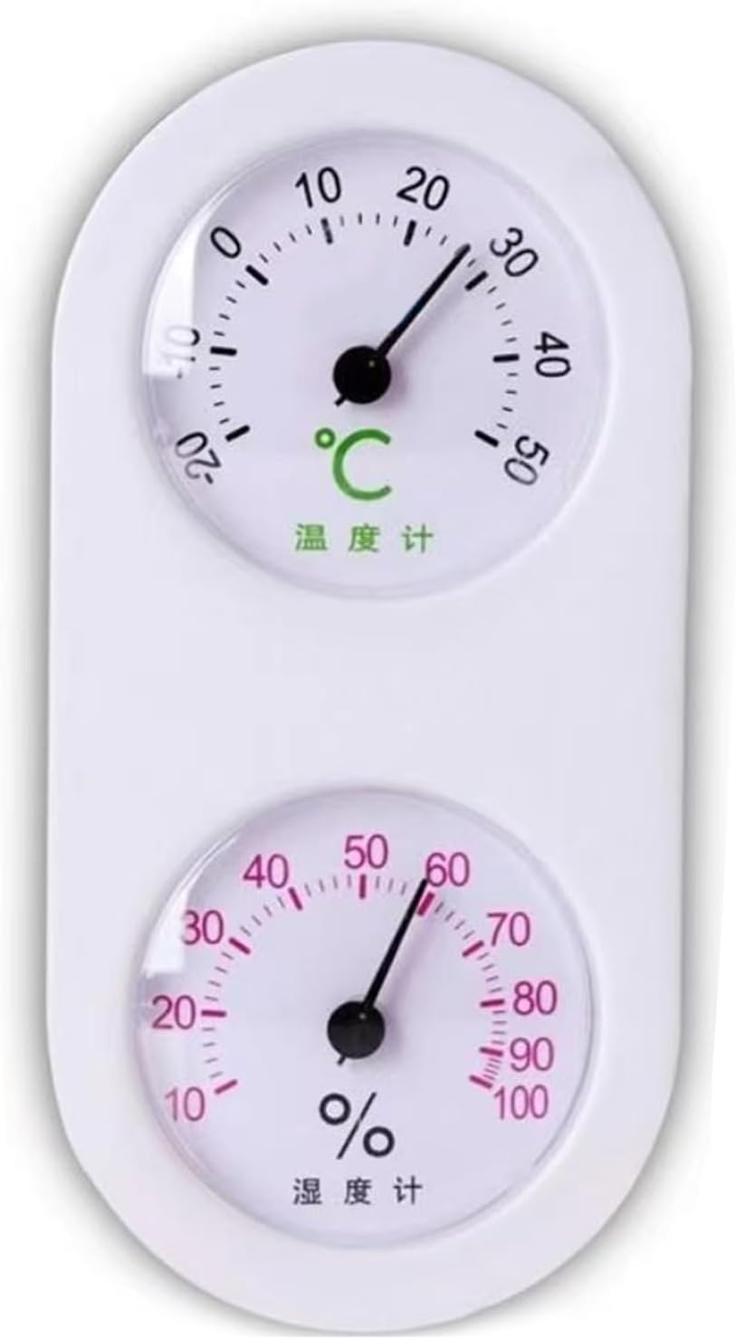 Mechanical 2 in 1 Thermo-Hygrometer HighAccuracy Hygrometer Thermometer Wall Mounted for BabyRoom, Greenhouses