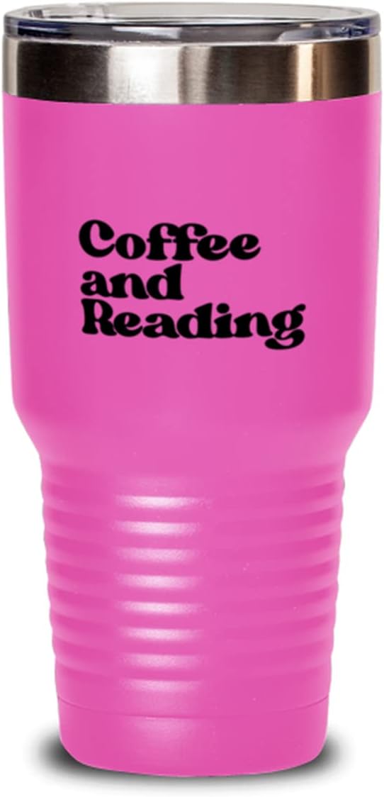 Reading Book Lover Bookworm 1970s 70s Travel Mug, Gifts, Tumbler, Home Office Decor, Coffee Cup, Unique Gag Idea, Him Her