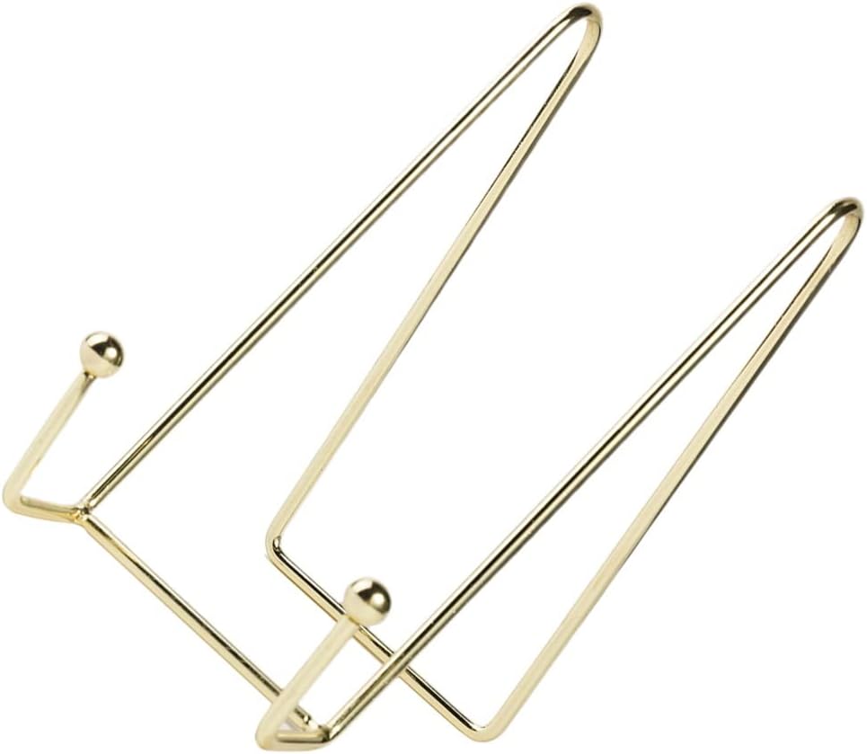 Easel Display Holder Stand Iron Plate Holds Cook Books Reading Photo Gold Color Shelf