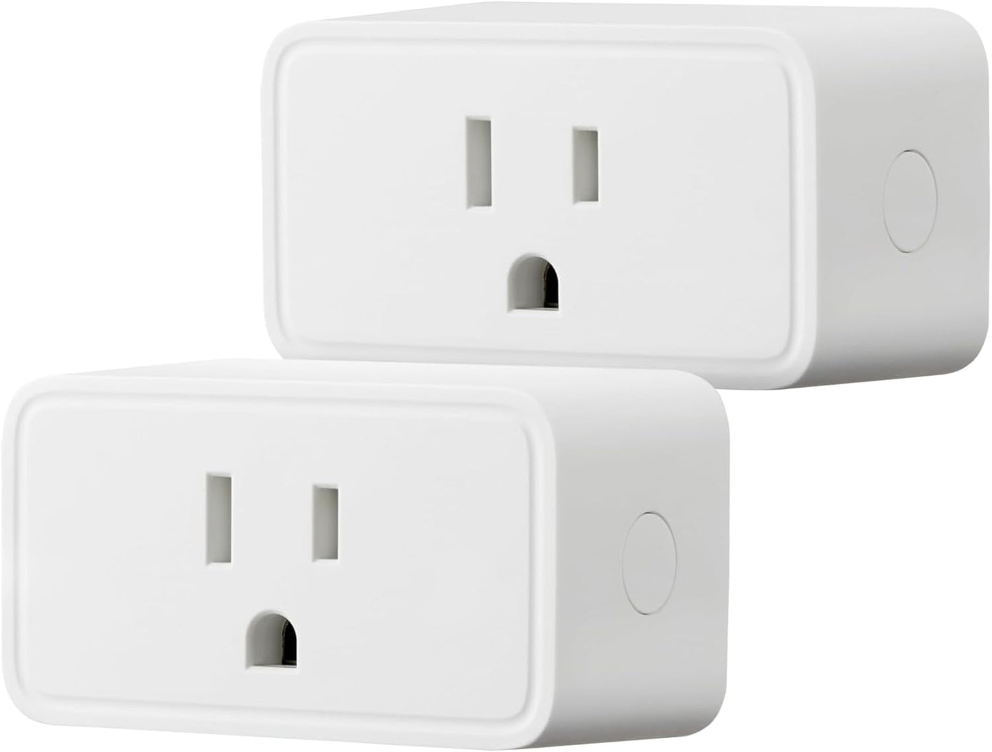 Amazon Basics Smart Plug with Timer Function, Voice Control, WiFi Outlet, Works with Alexa Only, Schedule, APP Control, 2.4 GHz Wi-Fi, No Hub Required, 2-Pack, White