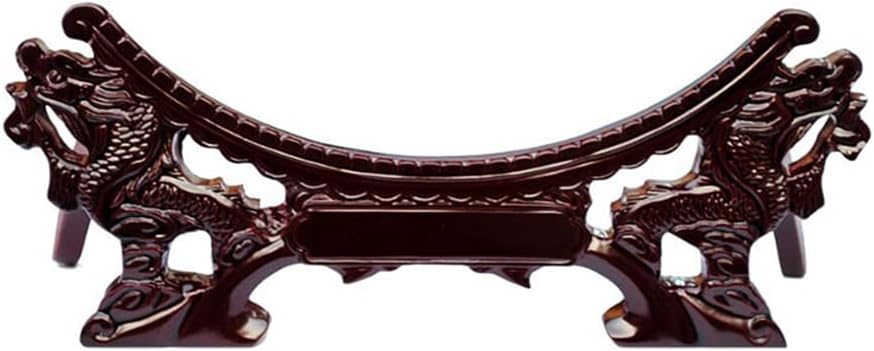 Healifty Wooden Plate Display Stand: Chinese Dragon Chinese Plate Holder for Decorative Display Multi-Functional Easel Stand Ornament for Wall and Home Tabletop Decor