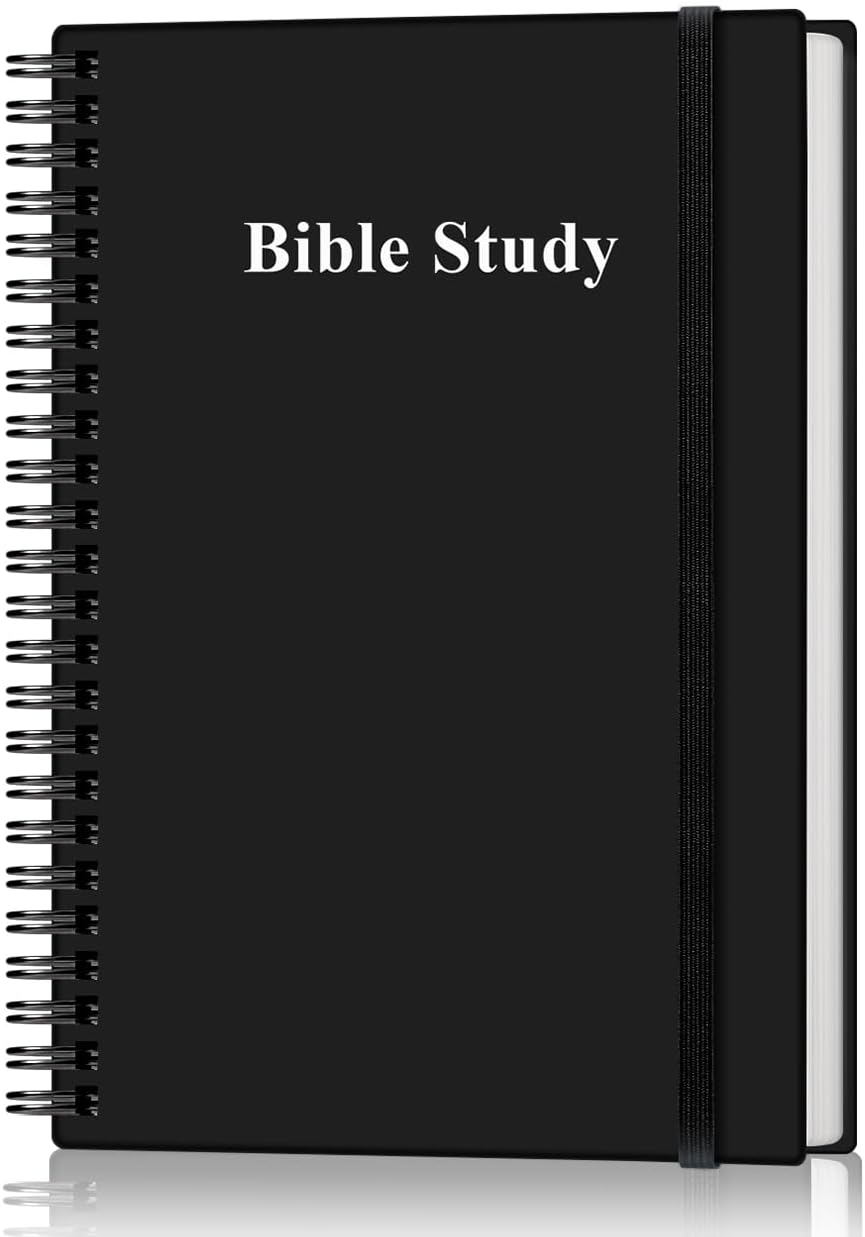 Bible Study Journal/Notebook – Church Notes Notebook – Note Taking & Journaling Kit, 5.8" x 8.5", Black