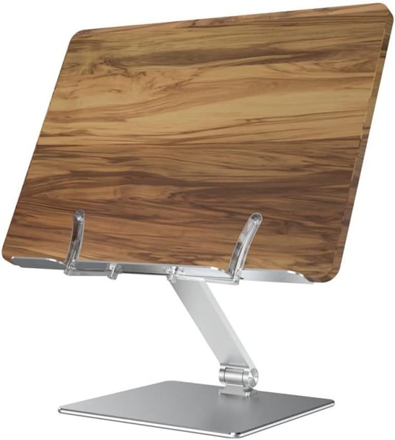 Adjustable Height Angle Reading Stand Aluminum Alloy Wooden Textbook for Big Heavy Books