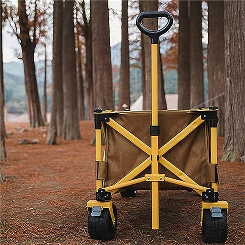 Portable Camping Cart,Outdoor Foldable Camping Trolley Cart for Beach Shopping Picnic and Luggage Portable and Utility Wagon for Mountain Pulley and Festival Use