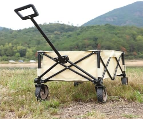Portable Camping Cart,Outdoor Beach Trolley Cart with Folding Design for Camping Portable and Multifunctional Stall Trolley for Camping Gear Beach Accessories and Outdoor Supplie