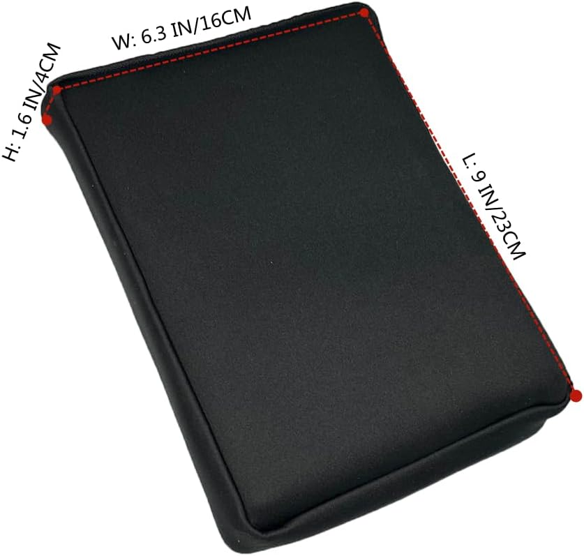 AF-WAN Neoprene Soft bag Book Sleeve bag holder with Zipper, Suitable for Fourth Wing Hardcover Book Protection at Home, Outdoor, and Travel (Black)