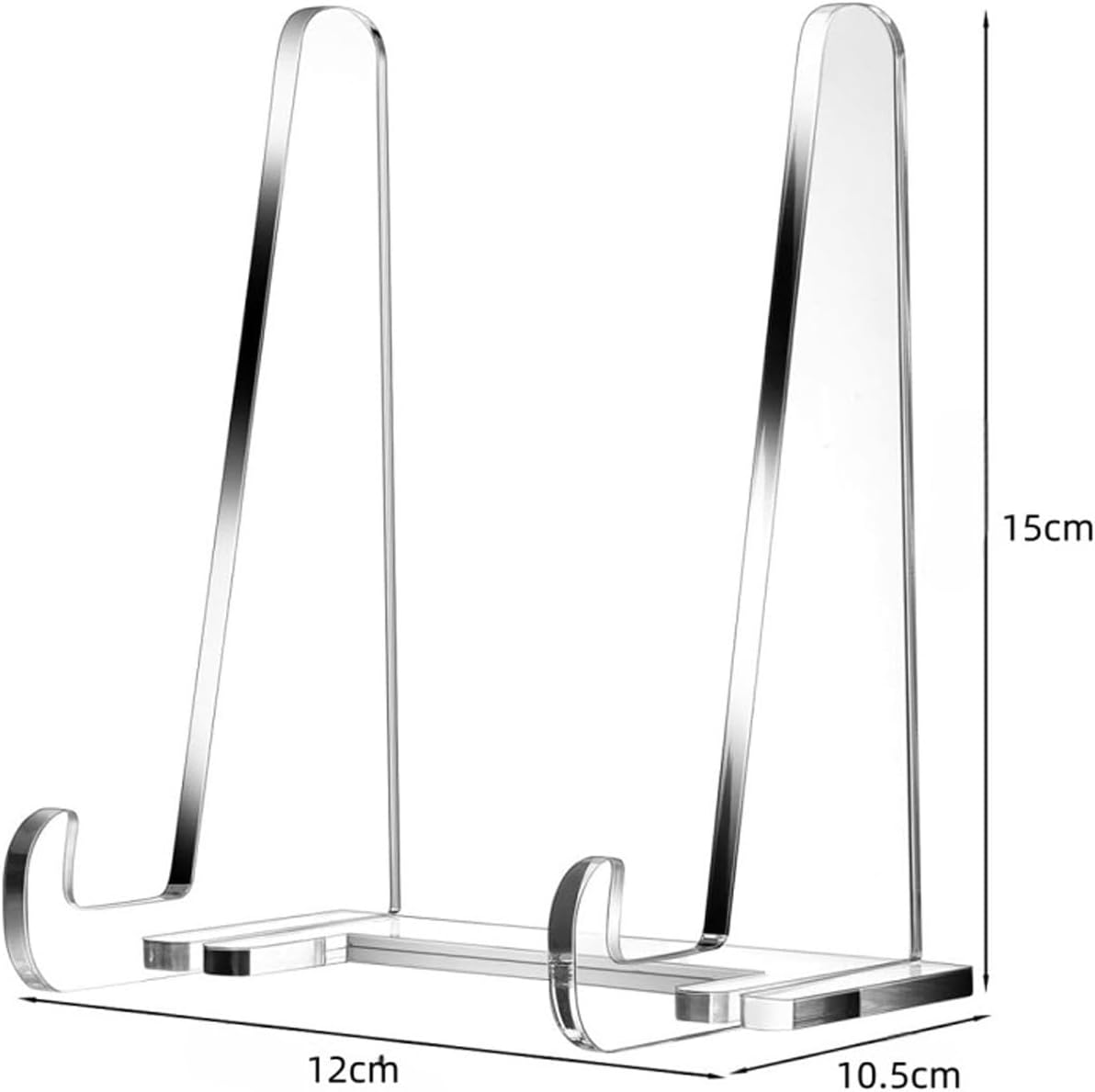 Yosoo Health Gear 2 Pcs 1Pack Heavy Duty Display Stands, Large Sturdy Transparent Acrylic Plate Holder, Tabletop Easel, Reusable Frame for Photos, Books, Plaques, Platters