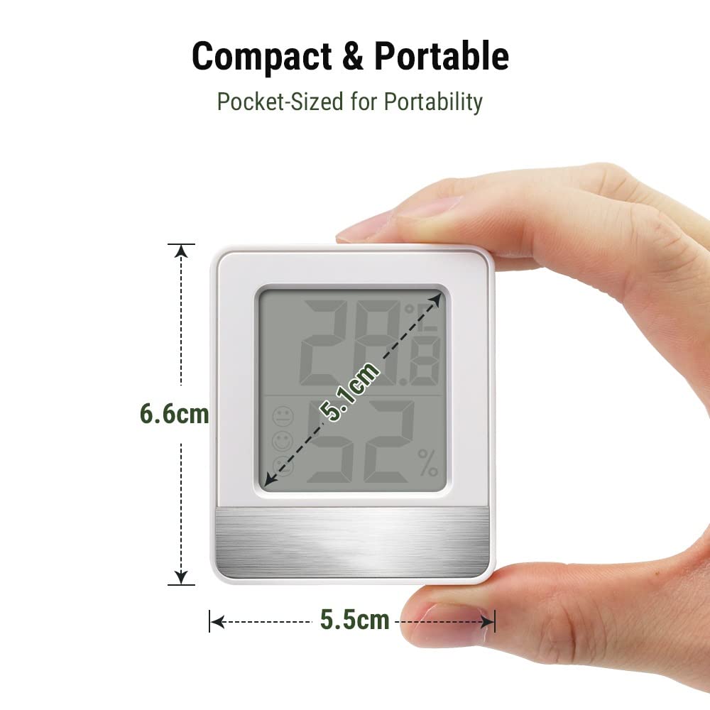 Mini Size Digital Indoor Household Weather Station Thermometer Hygrometer with Two Colors(D)