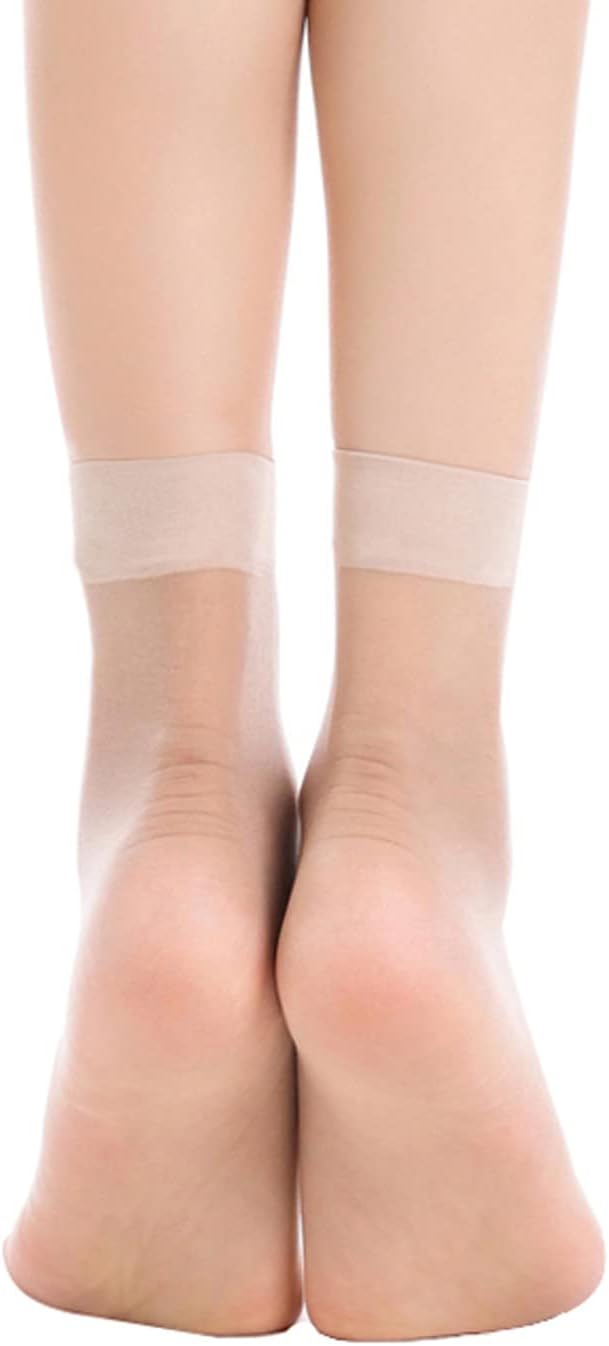YAGAXI Women's Everyday Sheer Ankle Nylon Soft socks - 9 Pairs 20D Reinforced Toe with Comfort Top Hosiery