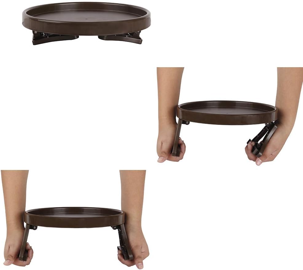 NDL Sofa Armrest Clip Table – No-Slip Couch Tray for Drinks, Snacks, Remote, Gamepads, Adjustable Armchair Table for Living Room, Bedroom, Dorm – Fits Most Armrests