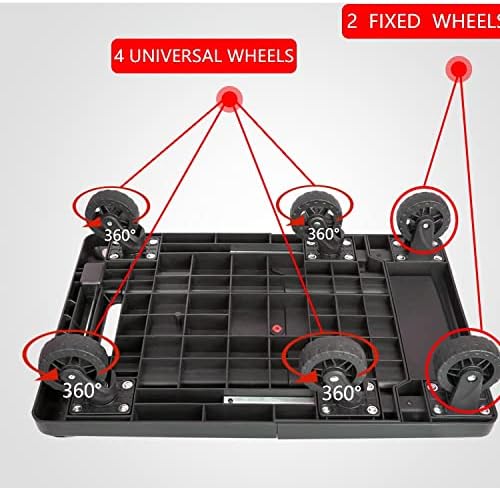 JSEIAJB Small Cart Express Small Pull Cart Pull Cart Folding Portable Pull Cargo Trolley Cargo Truck Home Trailer(M)