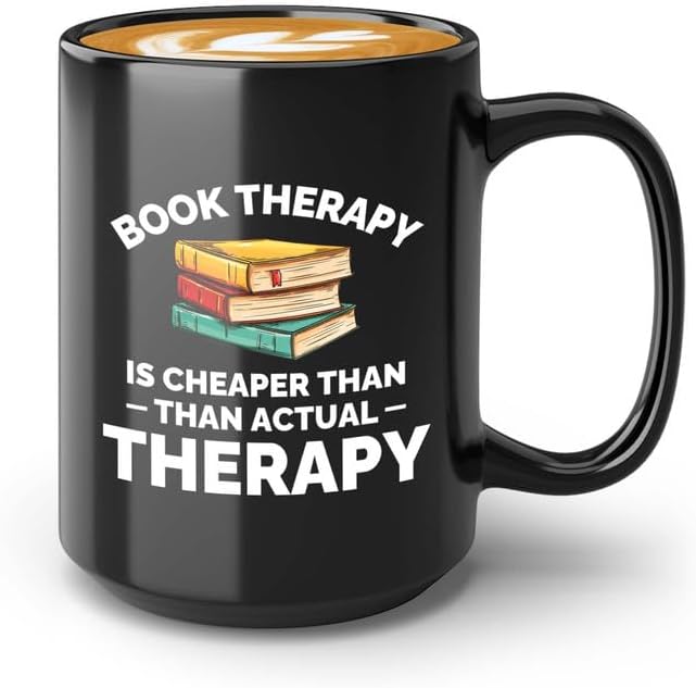 Book Lover Coffee Mug 15oz Black - Cheaper than actual - Gift For Poets Bookish People Bibliophile Librarian Book Club Reader
