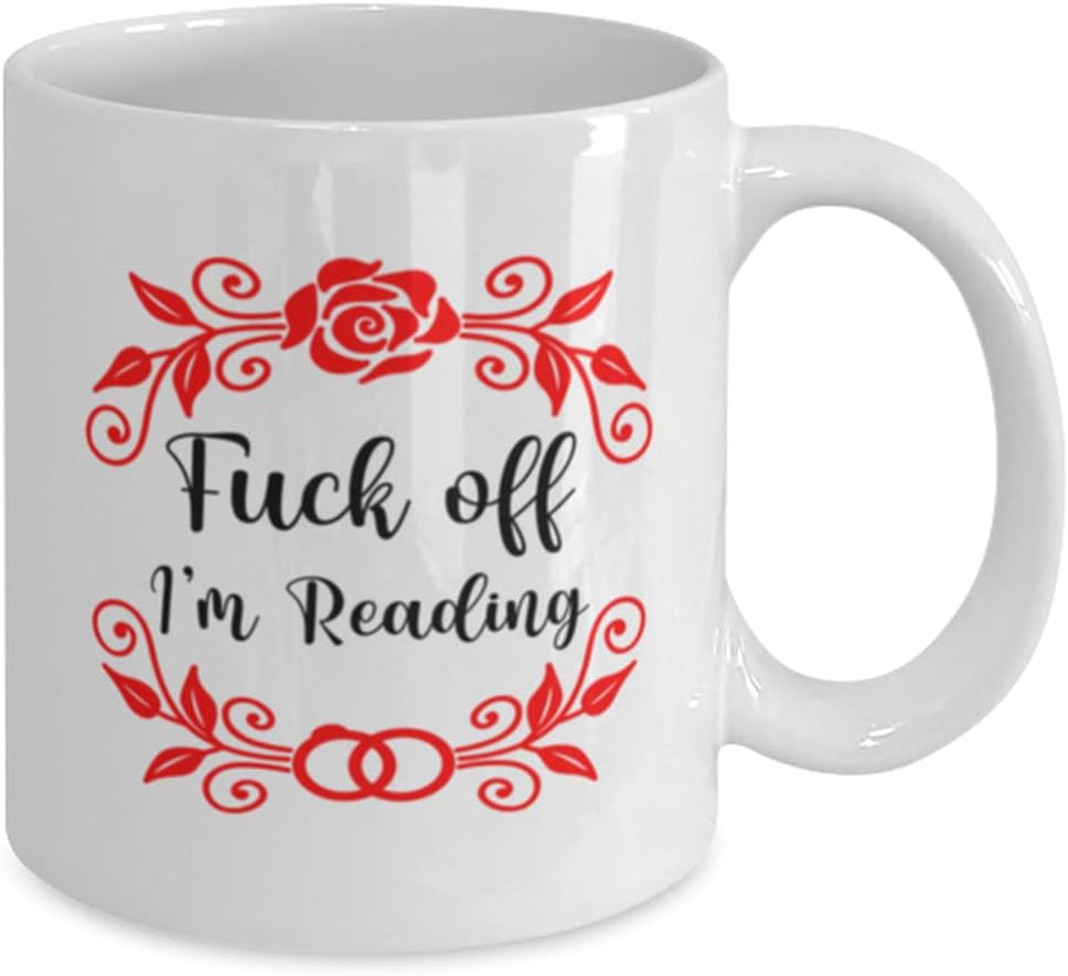Book mug. F_ck off I am reading mug. Book lover mug. Rude swearing funny mug