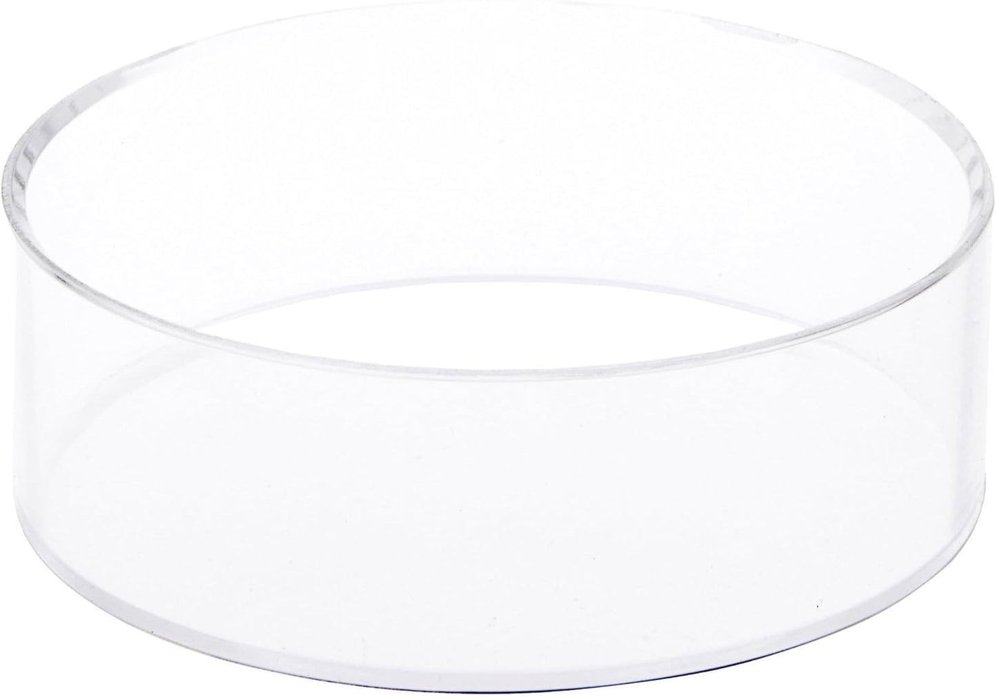 Plymor Clear Acrylic Beveled Ball or Sphere Display Holder Stand, 1.75" H x 5" W