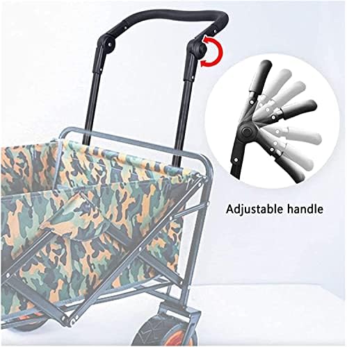 Portable Camping Cart,Outdoor Folding Utility Wagon Outdoor Shopping cart with Removable top Portable Garden Stroller with Storage Basket Foldable Beach Stroller Load-Bearing 80