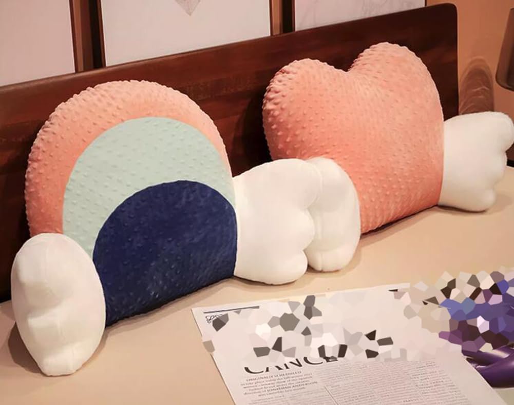 Tingting's Dream Lovely Bed Backrest Pillow Office Chair Lumbar Back Cushion Sofa Bed Rest Reading Pillow Soft Home Chair Waist Pillow (Rainbow, 50×65CM/19.7"×25.59")