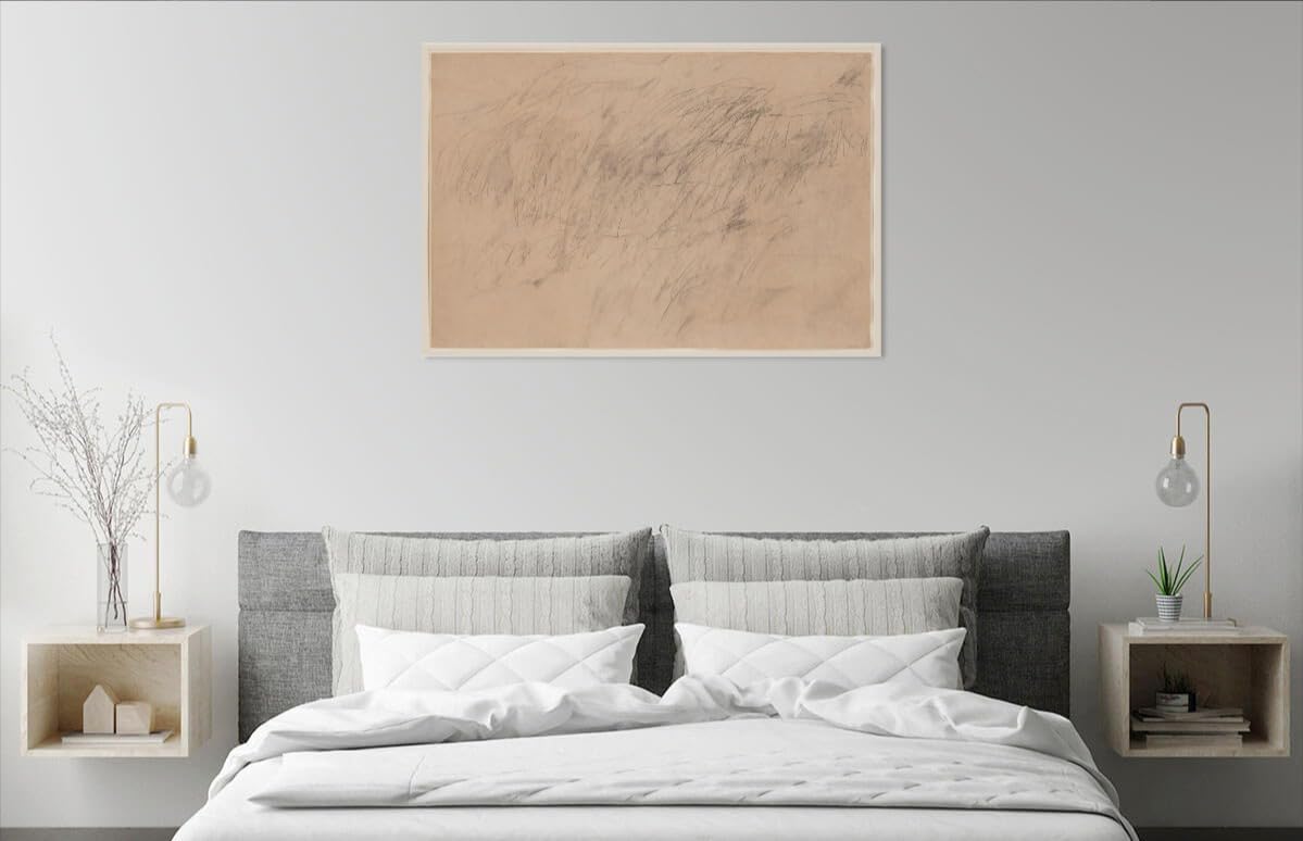 Cy Twombly – Untitled (2) | Post-War Lyrical Abstraction Scribble Painting | Contemporary Abstract Expressionist Artwork | Museum-Grade Giclee Canvas Wall Art Print | 32x24 Inches | Ideal for Reading Room, Creative Studio & Gallery Wall Decor