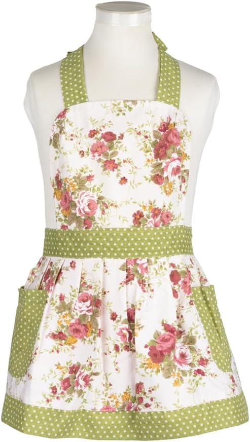 NEOVIVA Kitchen Aprons for Toddler Girls with Pockets, Adorable Cotton Aprons for Toddler Girls, Gifts for Christmas