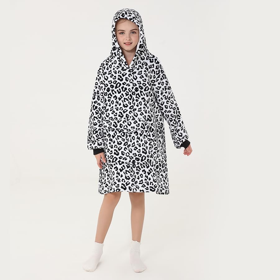 Wearable Blanket Hoodie, Oversized Sweatshirt Blanket Sleeves, Warm & Cozy Hooded Blanket Gifts for Women Men