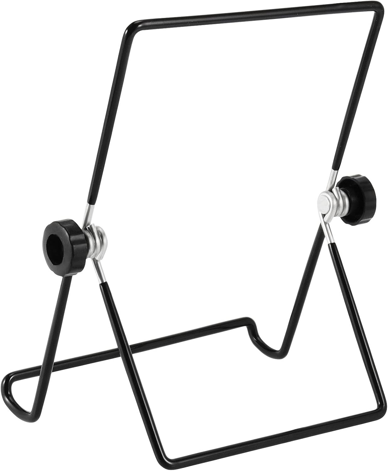 PINGEUI 12 Pack Adjustable Iron Display Stand, 7.5x5.3 Inch Adjustable Wire Display Stand, Foldable Tablet Display Stand Holder for Tablet, Books, Photos, Plates, Cookbooks