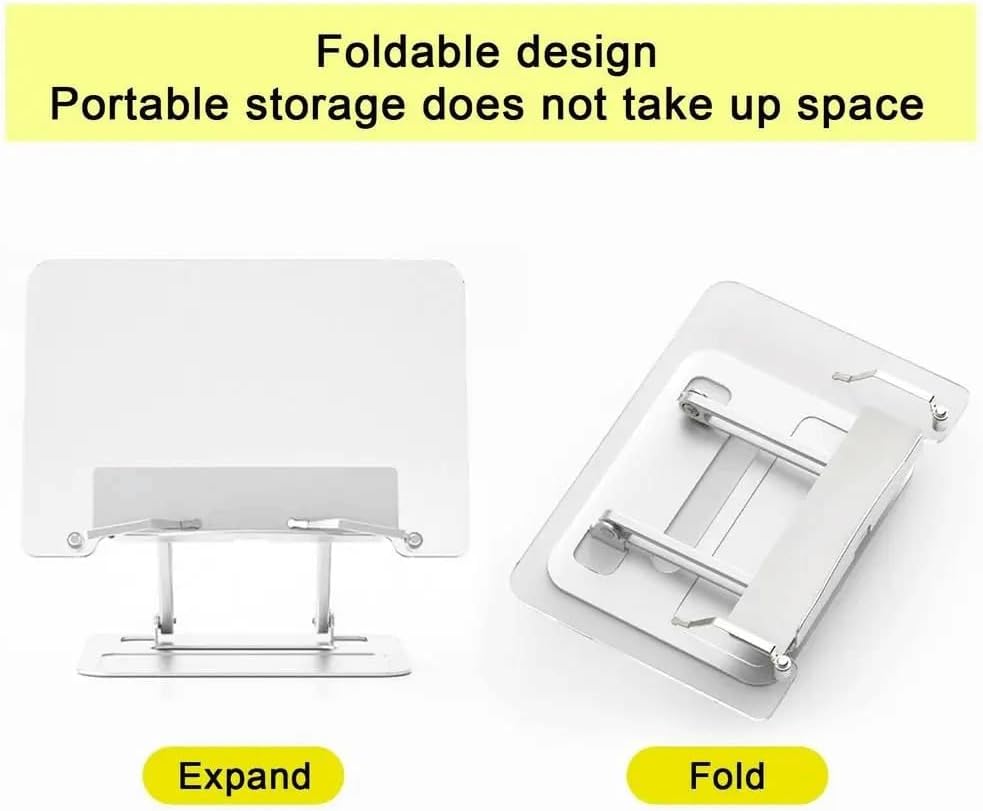 Adjustable Metal Reading Shelf with Foldable and Super Load-Bearing Bookshelf Desktop