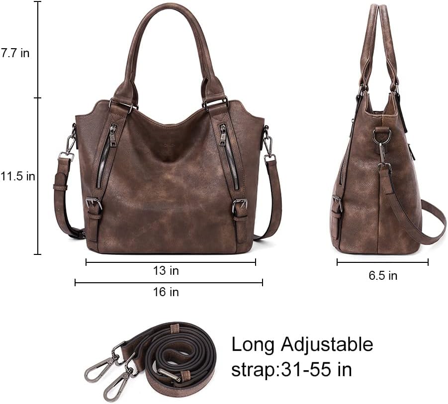 CLUCI Purses for Women, Large Hobo Bags, Multiple Pockets Tote Handbags, Water Repellent Shoulder Bag with Adjustable Strap