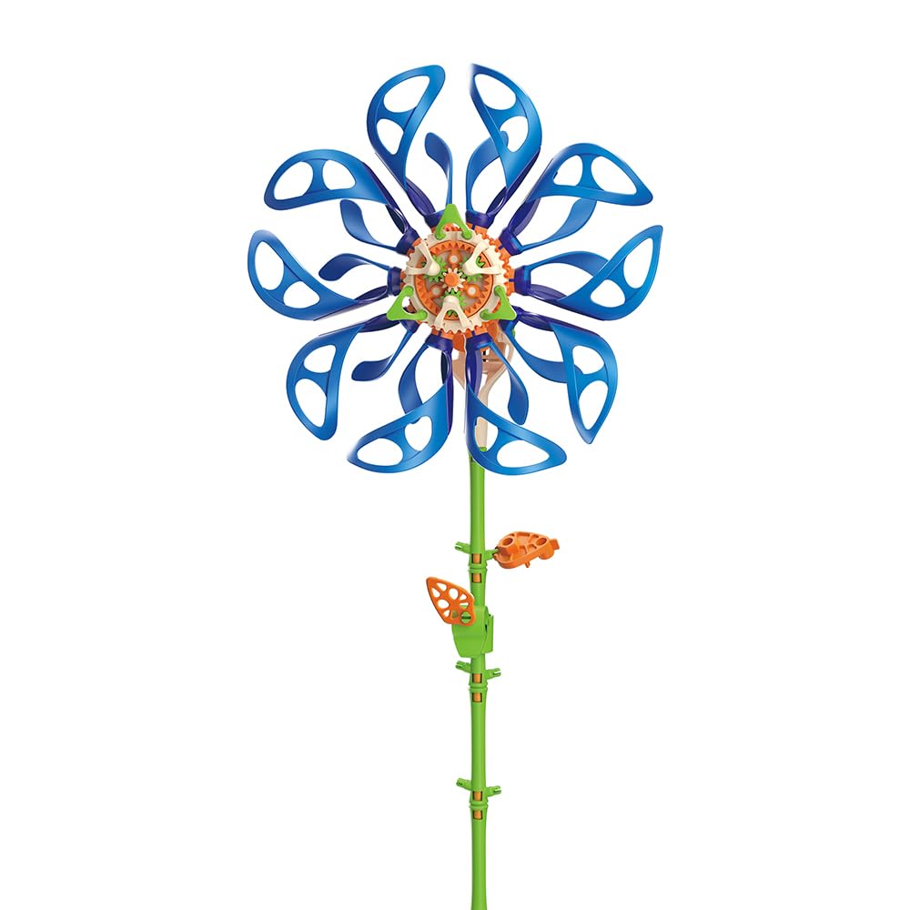 Thames & Kosmos SolarFlower Sapphire Swirl STEM Kit | Build a Motorized Solar-Powered Flower with Spinning, Colorful Petals, Educational Gift for Kids Ages 8+, Adults