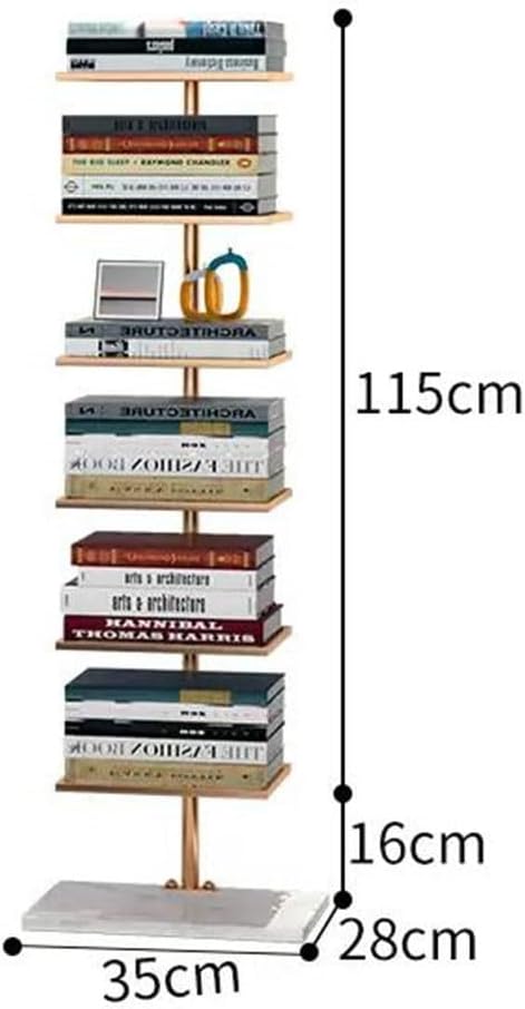 Invisible Metal Spine Book Tower - 6/8 Tier Corner Bookshelf, Minimalist Design for Living Room, Home Office, or Study - Perfect for Modern Decor and Space-Saving Solutions