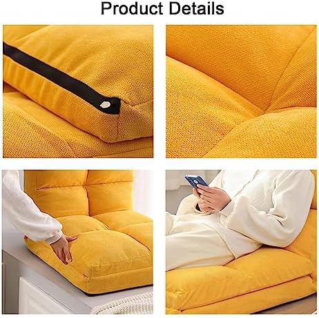 Indoor Floor Chair,Multiple Position Adjustable Padded Gaming Sofa Chair with Backrest, Lazy Sofa Lounge for Reading,Folding Comfy Meditation Chair,Perfect for Living Room,