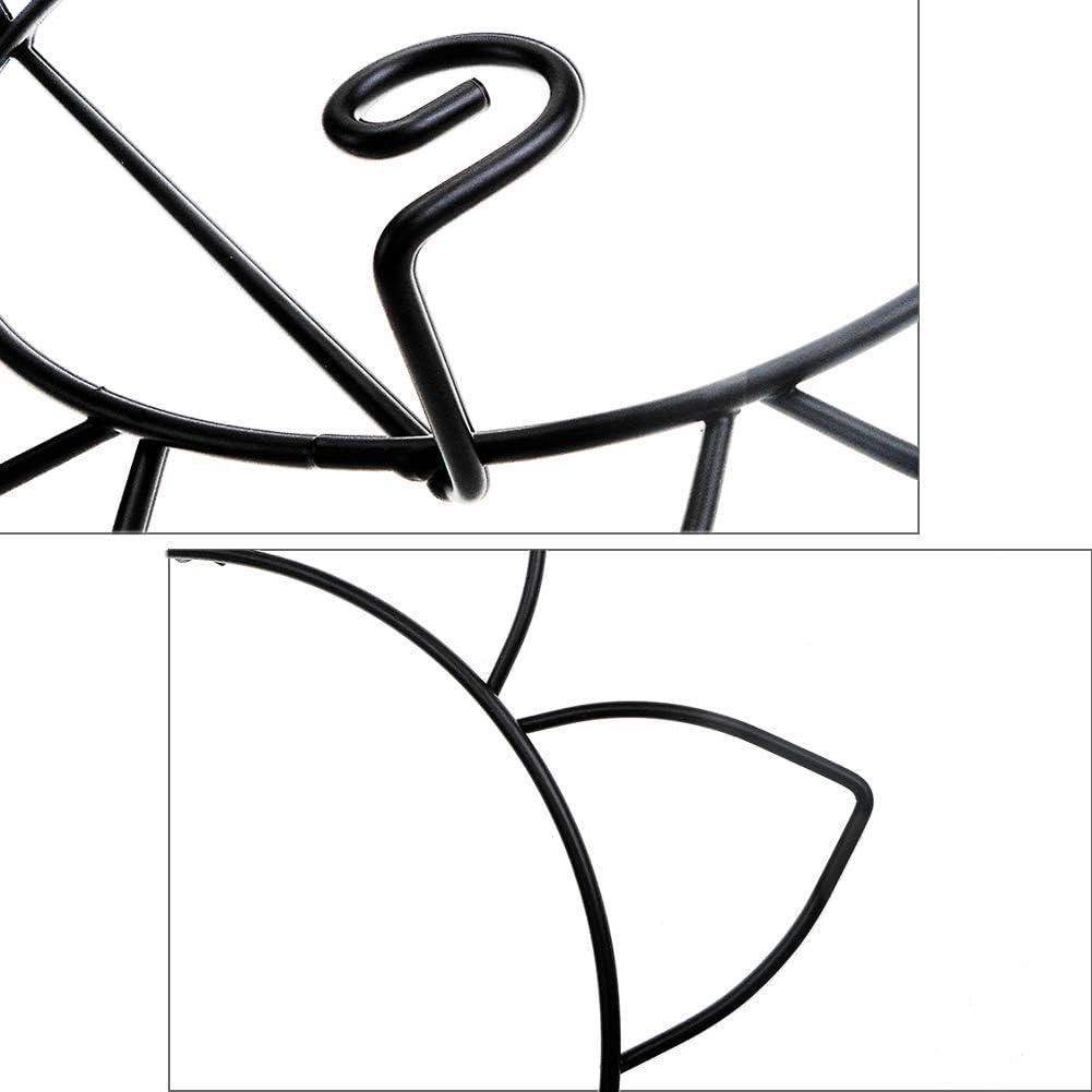 Iron Hanging Display Stand Art Holder Easel Photo Holder Industrial Style Metal Stand for Books Bowls or Platters (2 Pack 12.99" 12.99", Black)