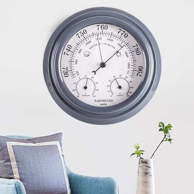 3 in 1 Thermometer Hygrometer Barometer Wall Hanging Weather Station Digital Indoor Outdoor Atmospheric Pressure Meter