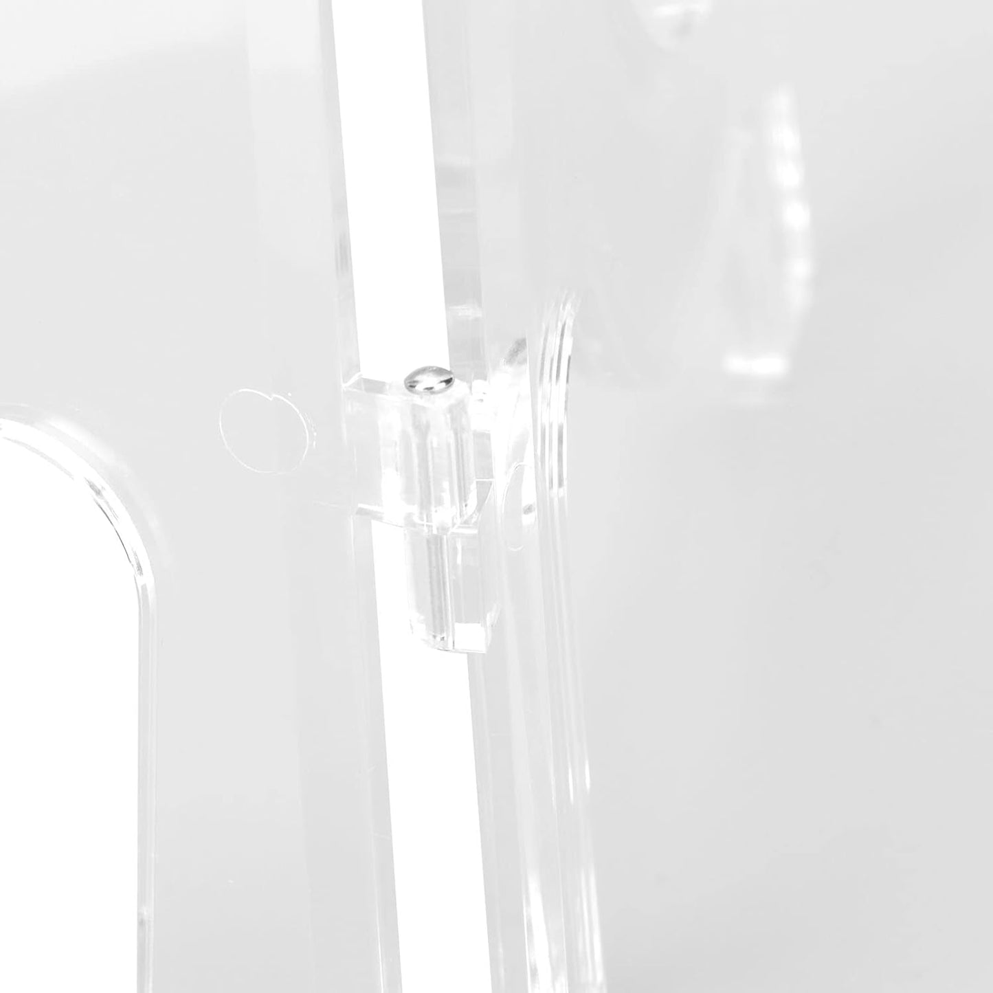 Clear Acrylic Display Stand, Round Clock Stand Acrylic Easel Stand for Picture Decorative Plate Book Photo Easel Flat Plates