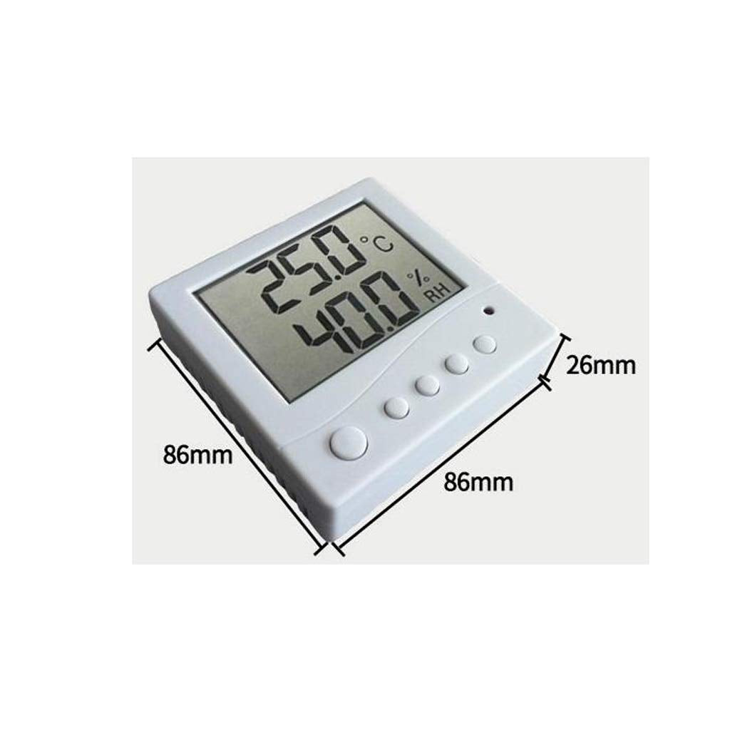 Digital Indoor and Outdoor Temperature and Humidity Meter with Sensor, Large LCD Screen, Weather Forecast, Alarm Clock