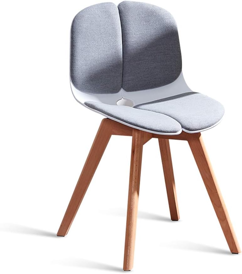 RXBFD Comfortable Chair Assembled Modern Style Dining Chair Mid Century Modern Side Chair, Lounge Plastic Chair with Upholstered, for Kitchen/Dining/Bedroom/Living Room Leisure Chair