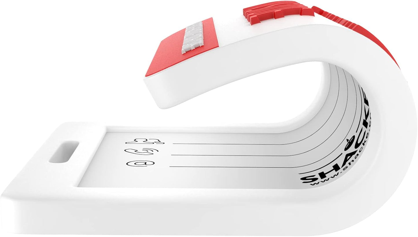 Shacke Medical Equipment Luggage Tag for Respiratory Devices (White/Vertical)