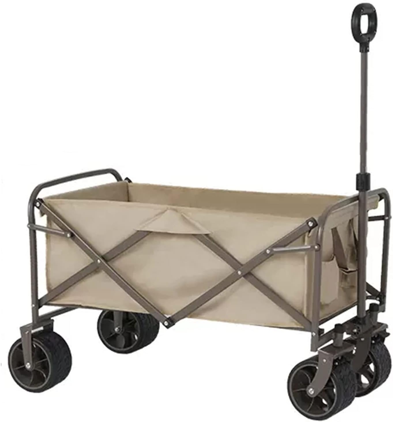 Portable Camping Cart,Camping Trolley Garden Wagon with Brake Big Wheels Beach Cart Max Capacity 120kg Folding Cart Trolley for Festival Shopping Camping