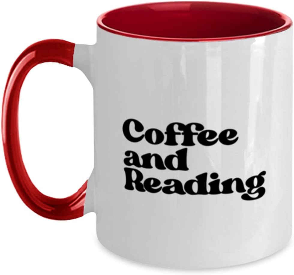 Reading Book Lover Bookworm 1970s 70s Mug, Gifts, Home Office Decor, Coffee Cup, Unique Gag Idea, Him Her