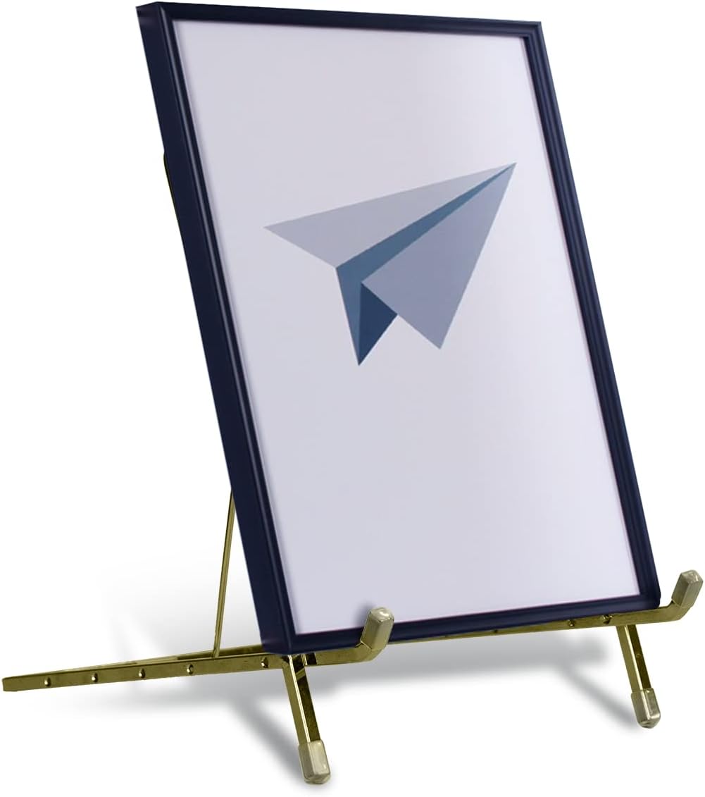 9 Inch Heavy Duty Display Stand for Plate Stand Plate Holder Iron Easel Display Stand Picture Frame Stand for Picture Decorative Plate Photo Easel (Gold)
