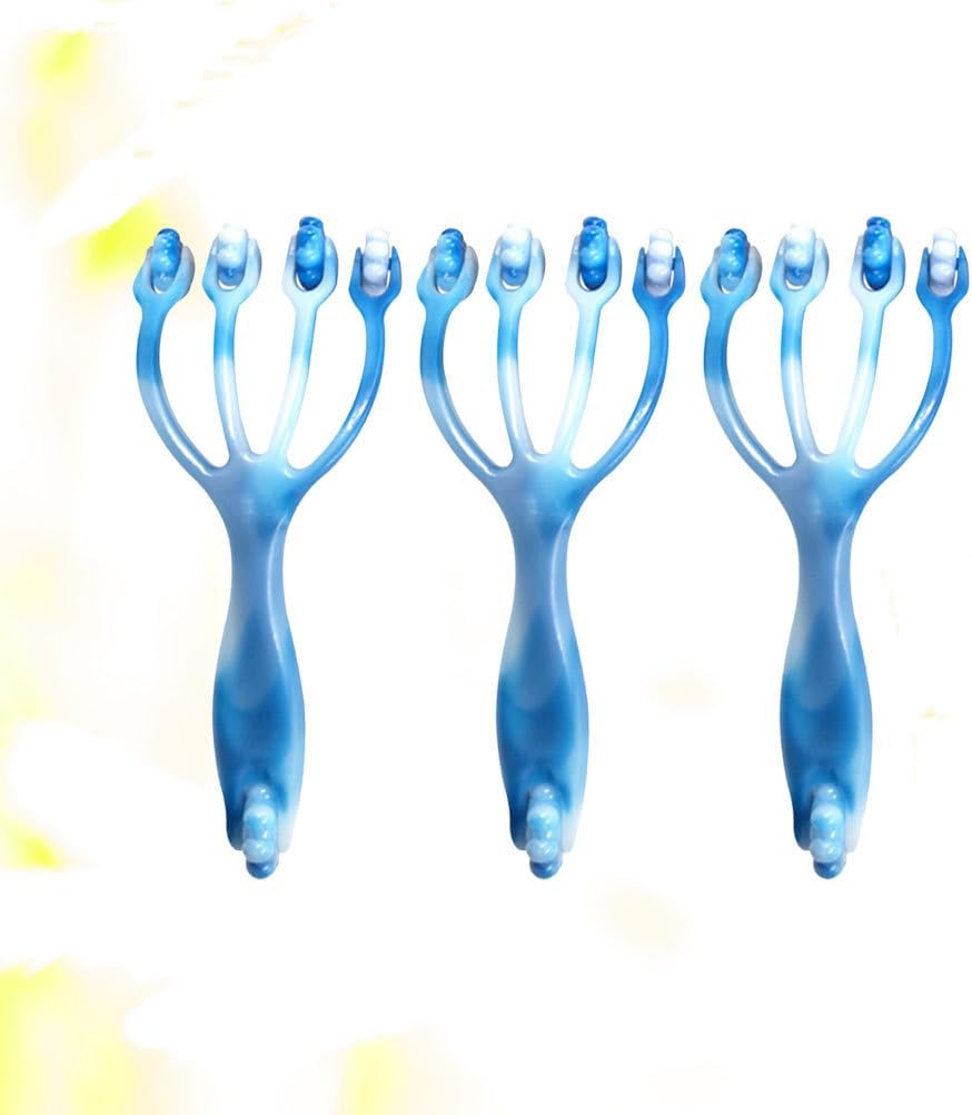 Healifty Handheld Four Claws Roller Massager 7.48 Inch Compact Muscle Massage Tool for Neck Foot Body Head Relief Portable Design