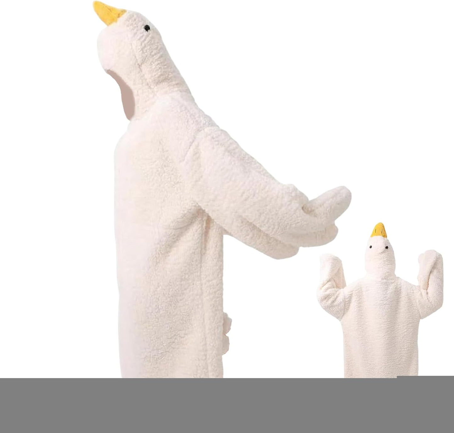 Wearable Blanket - Geese Shape Oversized Hoodie Sweatshirt, Ultra Soft Warming Pajama Wrap with Plush Lined Interior Giant