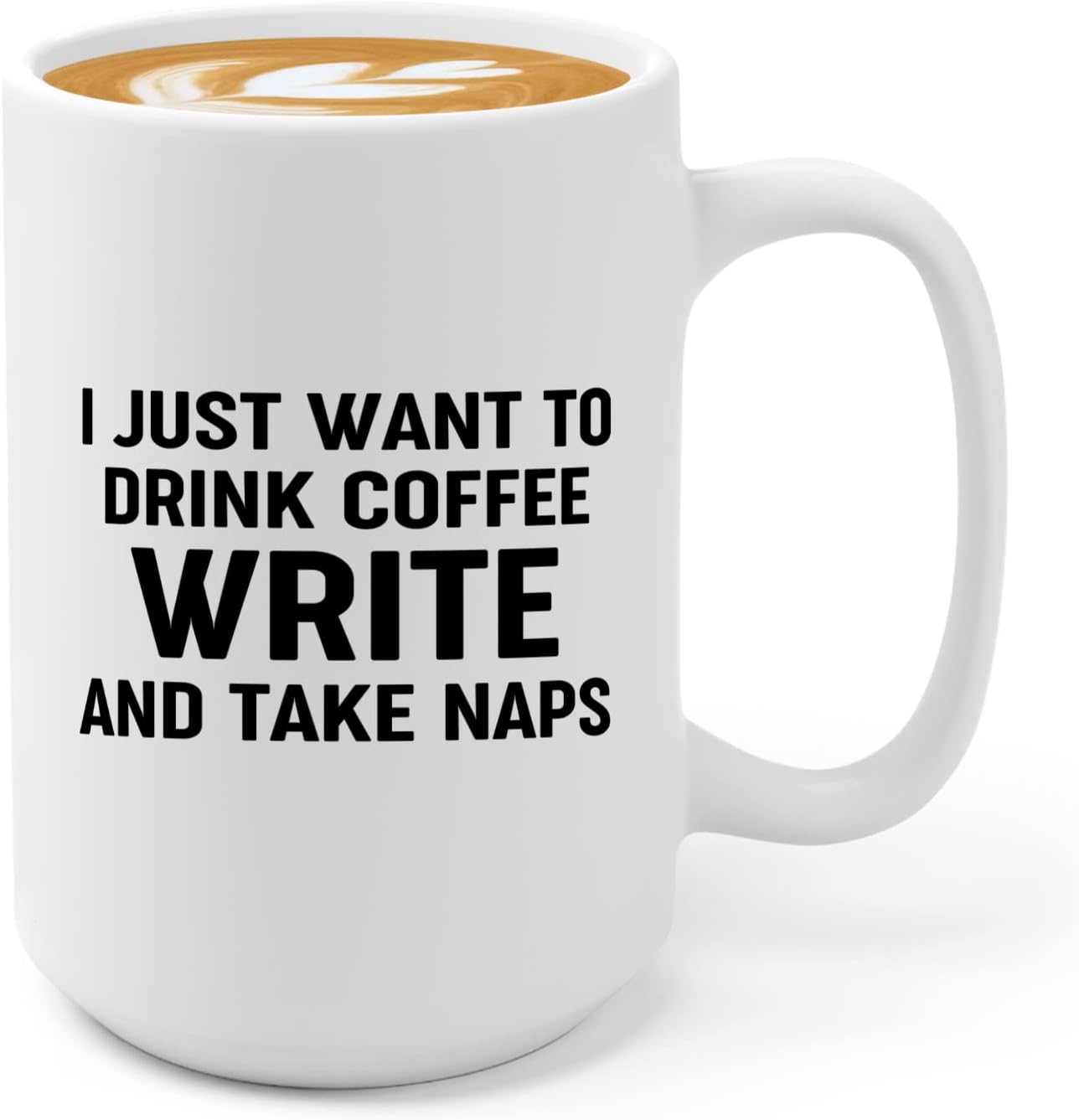 Journalist Coffee Mug 15oz White -Coffee Write Naps - Reading Lover Book Club Gift Author Appreciation Writer Journalism Novelist Scriptwriter