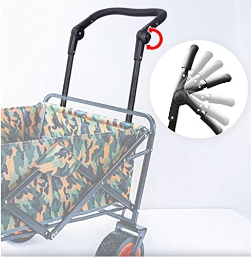 Portable Camping Cart,Folding Wagon, Garden Trolley Capacity 60 Kg, Portable Garden Cart with 4 Wheels, for Transport Garden Tools, Pets, Travel, Camping, Concerts, Beaches