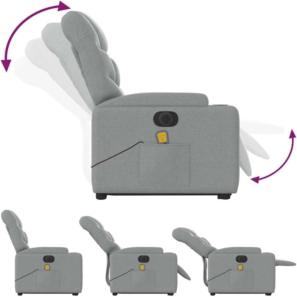 Electric Power Lift Recliner Chair for Seniors Heated & Massage Recliner with Adjustable Settings, Remote Control, Dual Cup Holders, Ergonomic Living Room & Home Theater Seating