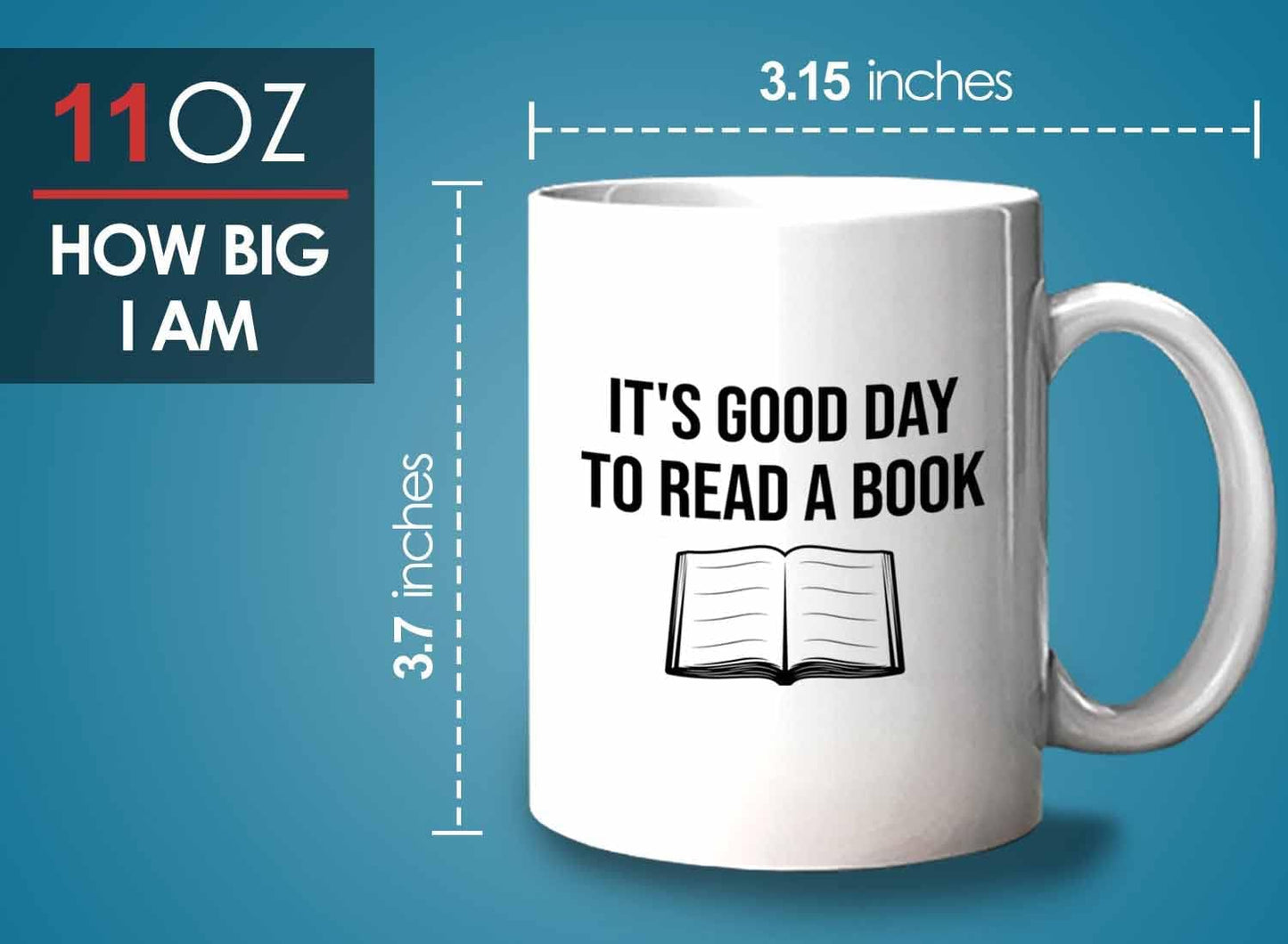 Bubble Hugs Writer Coffee Mug 11oz White - It's good Day to read a book - Reading Book Lover for Bookworm Bibliophile Librarians Author Readers Bookish