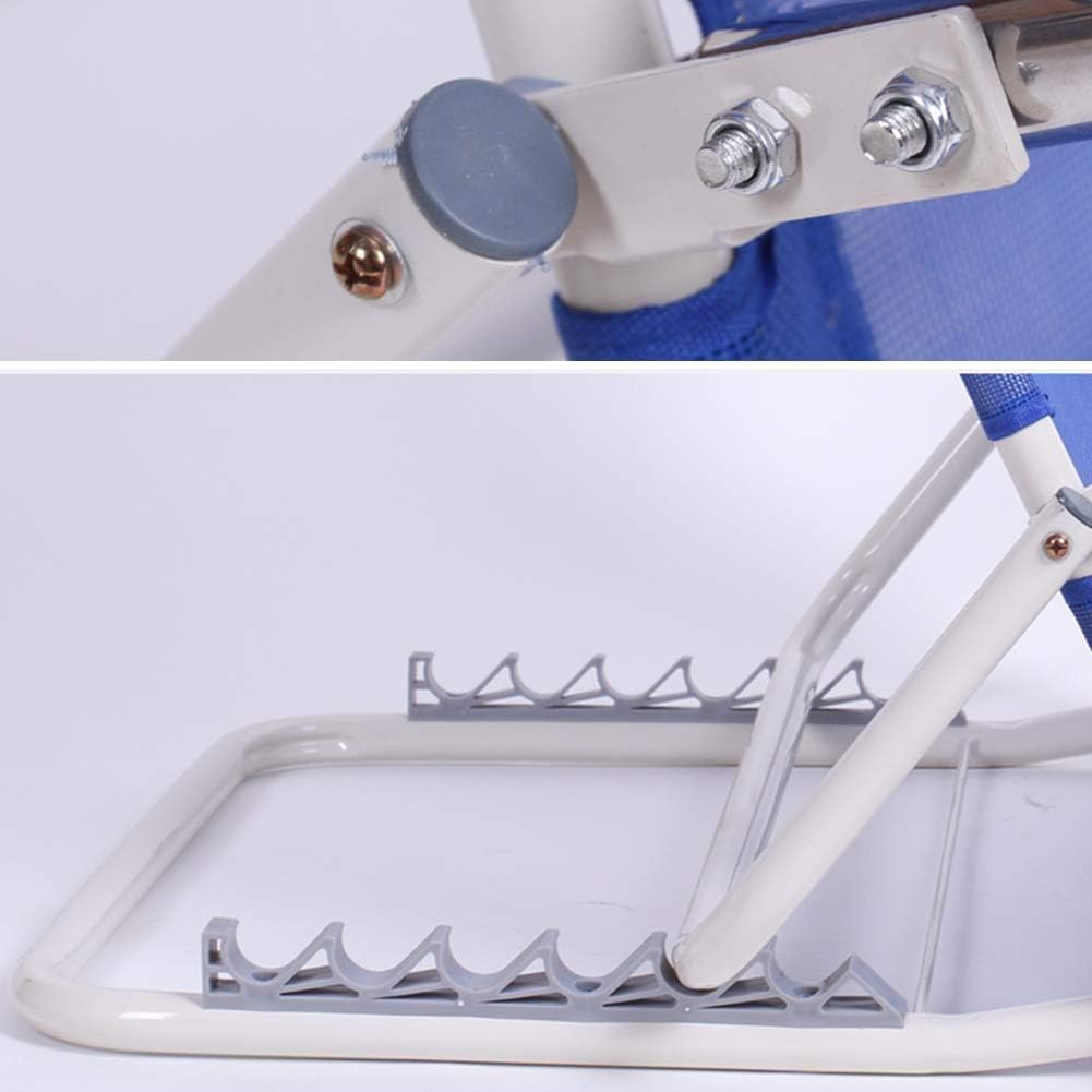 Adjustable Back Rest Disability Back Support Rest Elderly Sit-up Bed Backrest with Headrest and Armrest for Reading Or Relaxing in Bed (Colour: Blue)