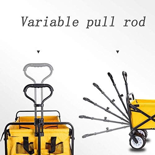 Trolleys, Outdoor Foldiutility Wagon Foldiwagon, Outdoor Beach Trolley Withhandle, Garden Trailer Transport Trolley, for All Terrain