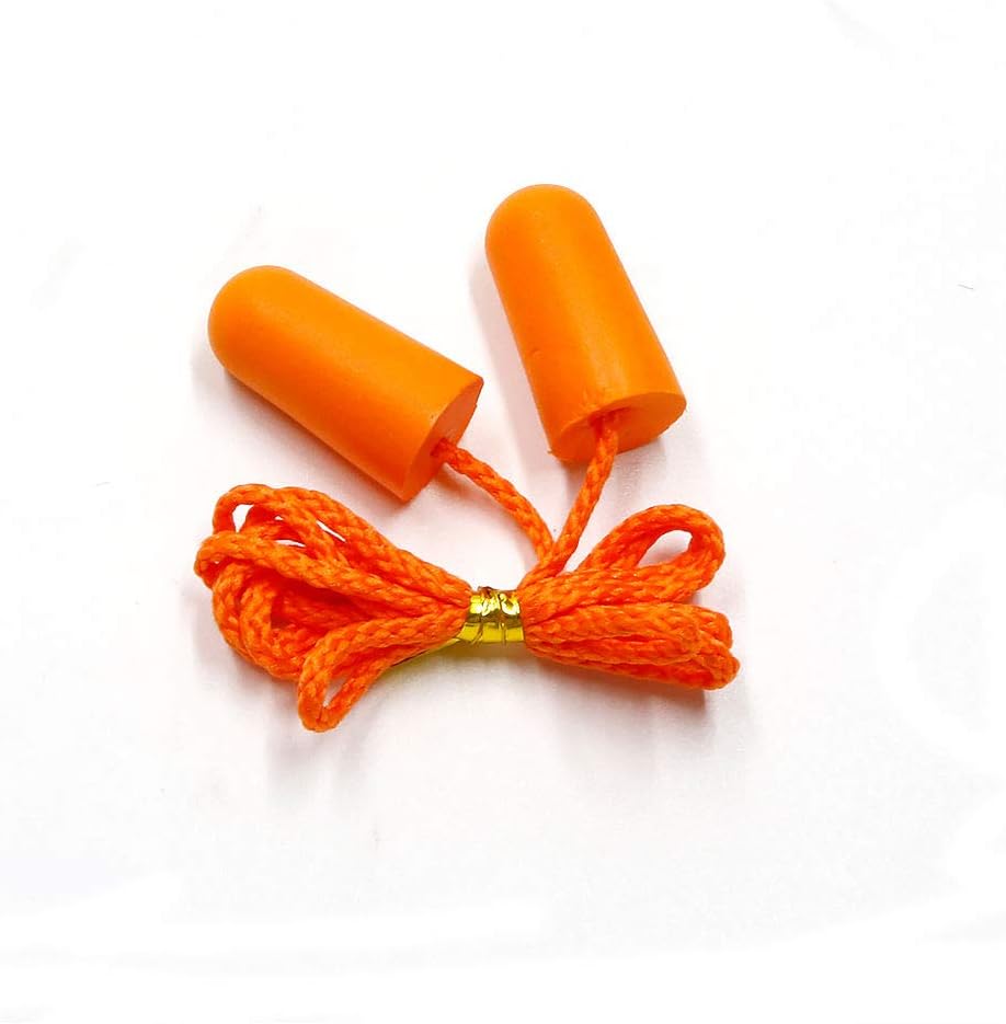 20 Pair Foam Ear Plugs with Cord - Soft & Comfortable Ear Protection - Disposable Ear Plugs Individually Wrapped with Noise Cancelling up to 32dB - Ideal for Sleeping Construction Shooting Sports