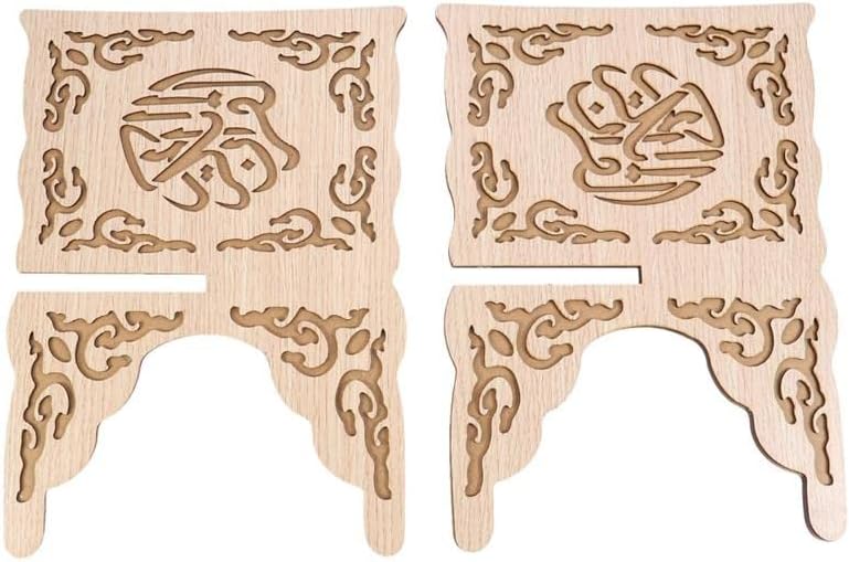 Wooden Book Holder Stand Bookshelf Prayer Ornament