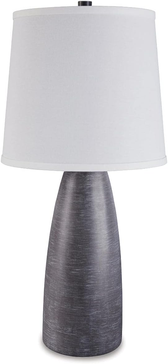 Signature Design by Ashley Shavontae Modern Table Lamp, 2 Count Lamps, 27.5", Gray