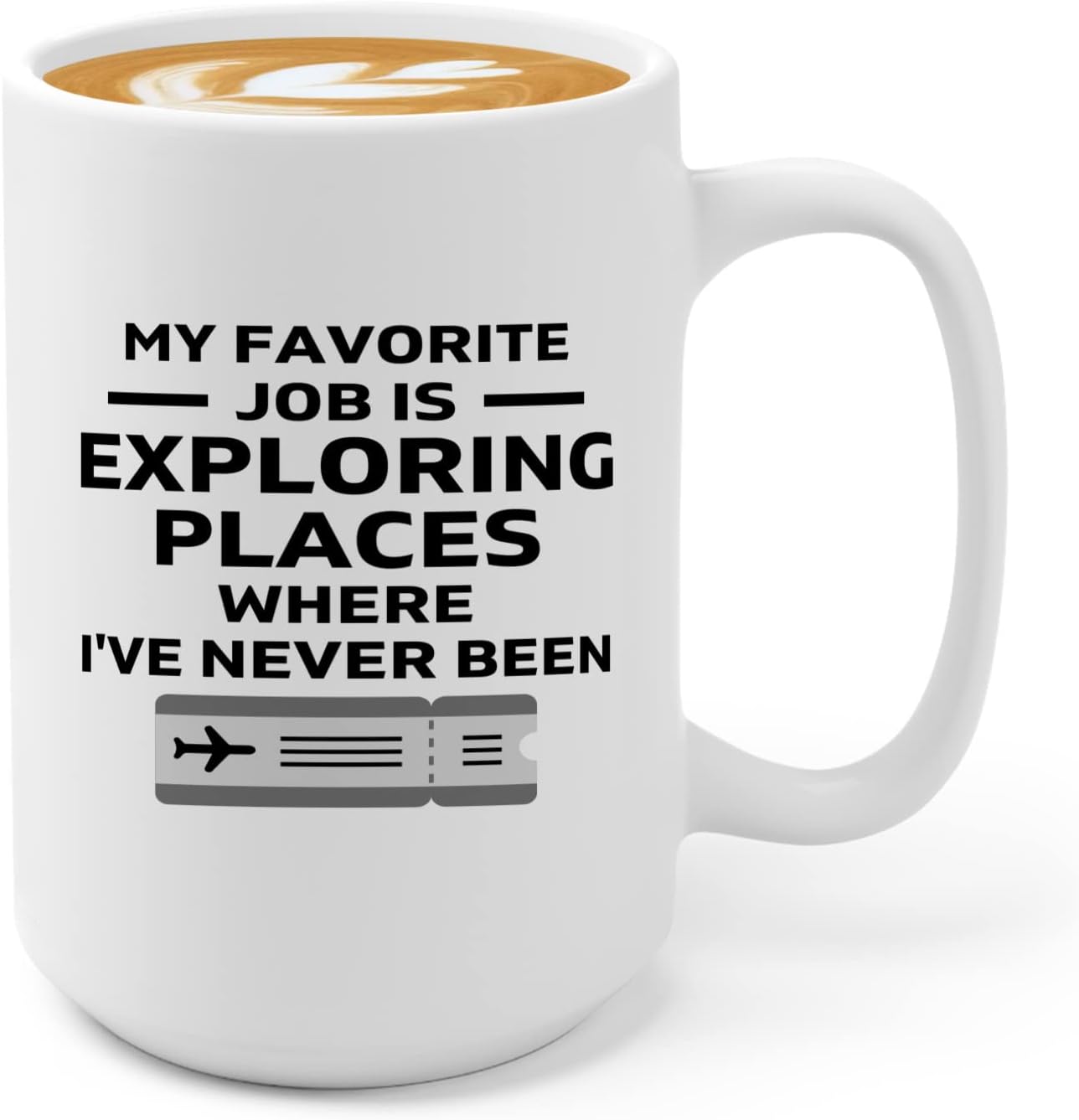 Journalist Coffee Mug 15oz White -Exploring Places - Reading Lover Book Club Gift Author Appreciation Writer Journalism Novelist Scriptwriter